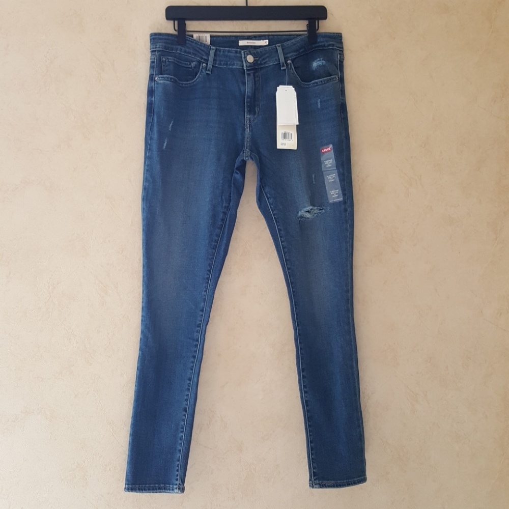 Levi's vintage soft distressed 711 skinny jeans